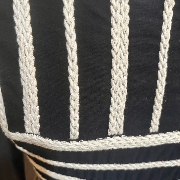 Lovely Sleeveless Short Sheath Black with Cream Rope detail. Super nice! Size M - Picture 5 of 7